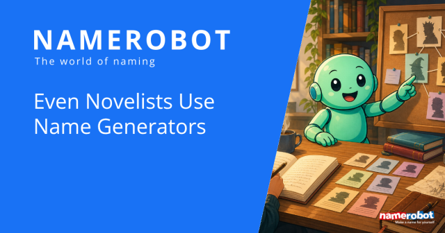 NameRobot social image for the article about novelists using name generators.