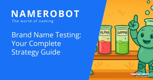 The robot Namero stands next to three lab beakers labeled 