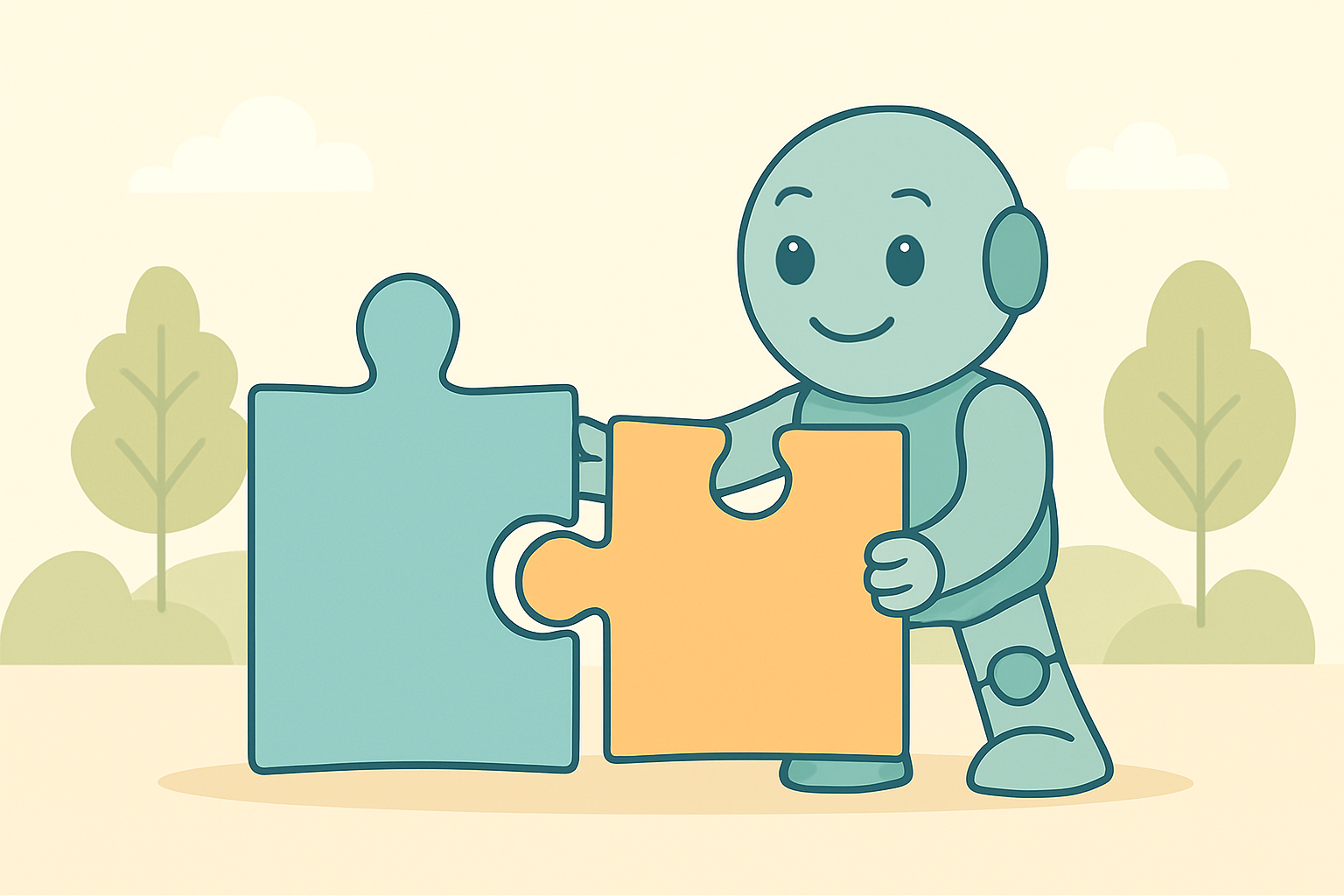 Namero holds a puzzle piece that fits exactly into a larger one – symbolizing the ideal match between an idea and its name, or between two key parts of a project.