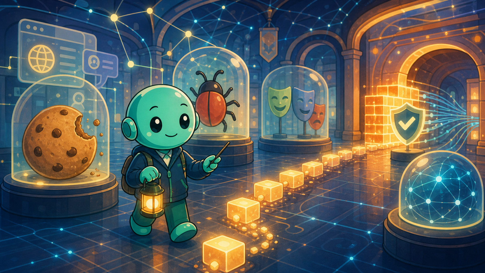 Namero explores a digital museum of IT naming metaphors including cookies, bugs, breadcrumbs, avatars and network symbols.