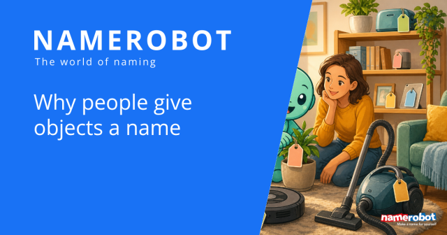 Social image for the NameRobot article about why people give objects a name.