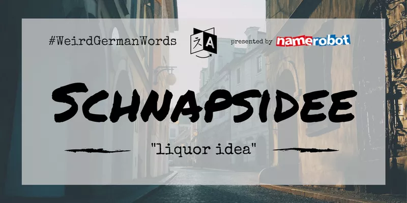 Schnapsidee (literal translation: "liquor idea") –  A crazy idea – doesn't even have to involve booze.