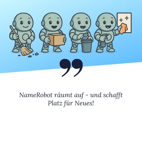 Wir raeumen auf - und schaffen Platz fuer Neues