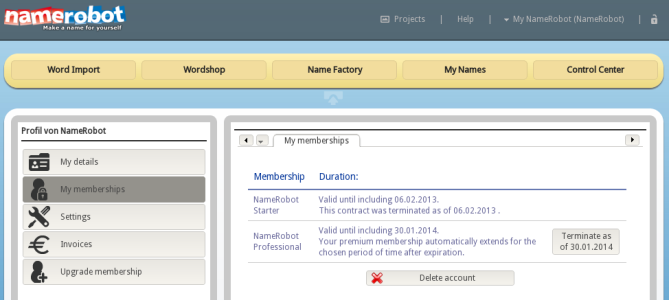 Click on the button right of your subscription Click on the button right of your subscription