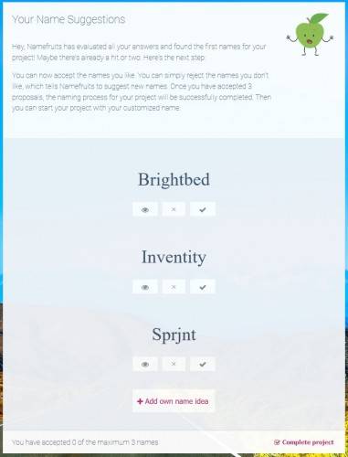 Your Name Suggestions - List