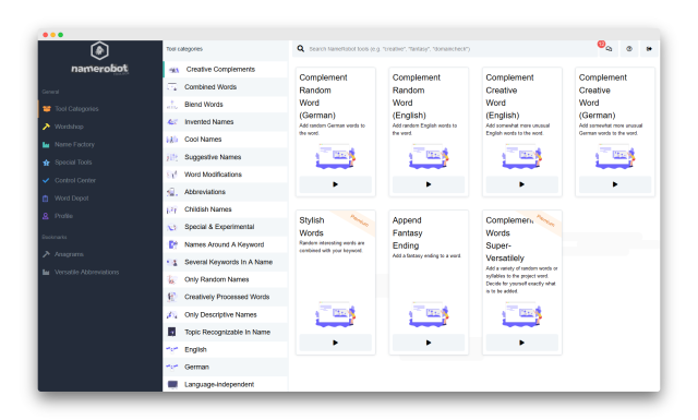 Naming Toolbox - NameRobot
