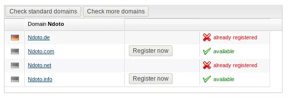 Check domain availability for start-up names